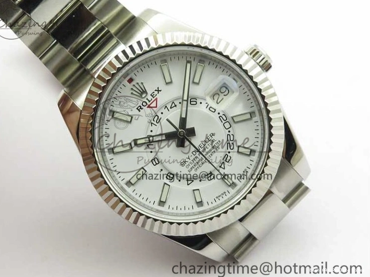 Good Copy Rolex Watches TechFriendly Bracelet to 2880 White Best Dial 326934 1:1 on 23J Edition Asian SS Noob SS Sky-Dweller 1219